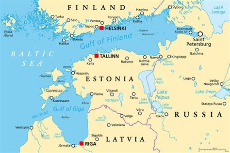 Europe Countries Political Map Lizenzfreie Stockvektoren