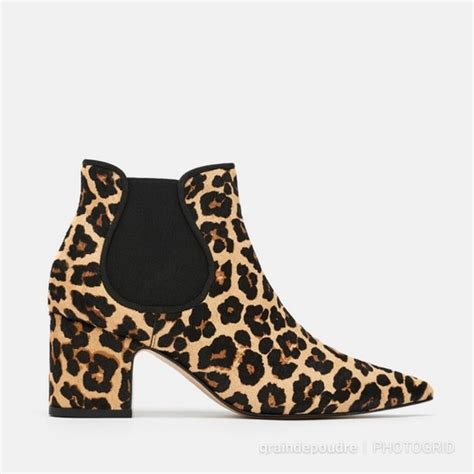 Zara Shoes Rare Zara Leopard Pony Hair Fur Leather Pointy Toe