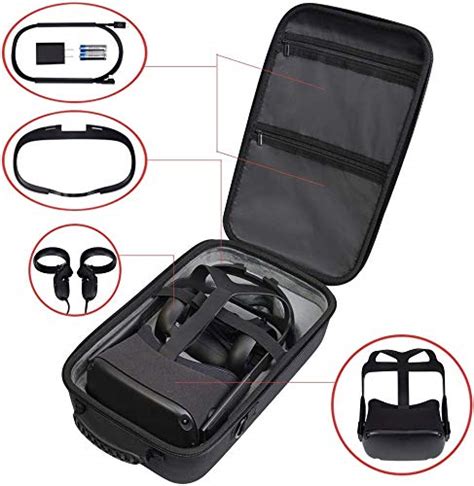 Dewvie Hard Travel Case For Oculus Quest Vr Gaming Headset And Controllers Accessories