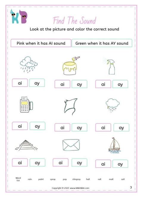 Phonics Ay Sound Worksheet Teaching Resources Worksheets Library