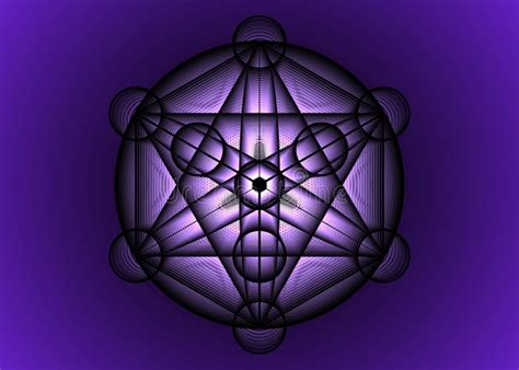 Alchimie Occulte Mandala Metatrons Cube Fleur De Vie Noir Sacré