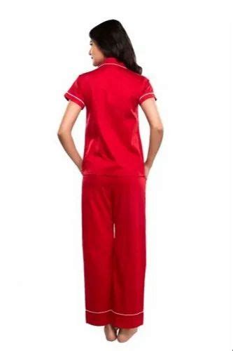 Red Cotton Women Blood Bath Notched Collar Suit At Rs 999set In