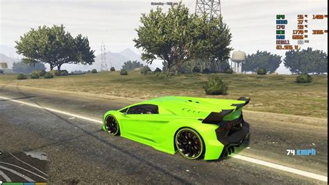 Pegassi Zentorno Rainbown Mode Top Speed On Highway Gta V