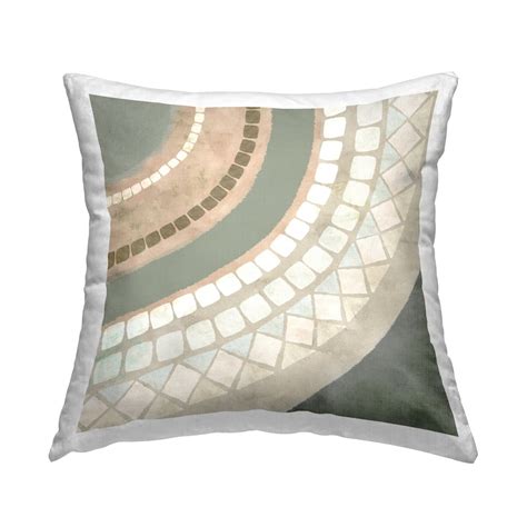 Stupell Mosaic Beige Earth Tones Printed Throw Pillow Design By Flora Kouta On Sale Bed Bath