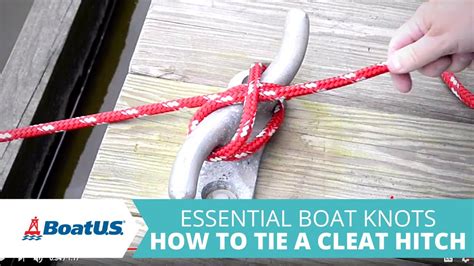 How To Tie A Cleat Hitch Knot Boatus Youtube