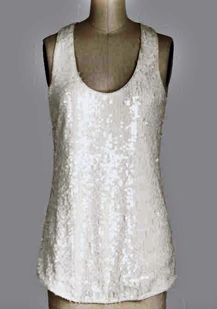 35 Best White Sequin Tank Top Images On Pinterest Glitter Sequin