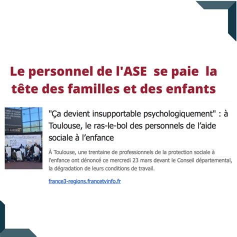 Le Personnel De Laide Sociale à Lenfance Pas Assez Payé Lenfance