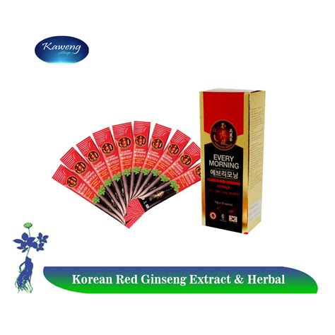 Jual Korean Ginseng Every Morning Korean Red Ginseng Extract And Herbal