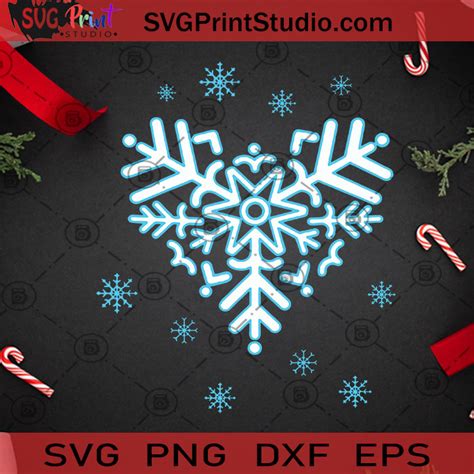 Snowflakes Svg Christmas Svg Noel Svg Merry Christmas Svg Heart