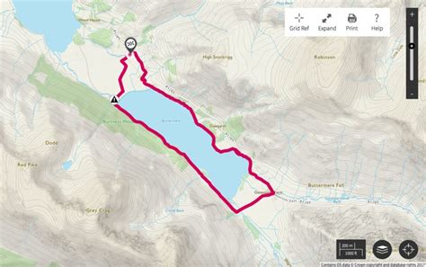 Buttermere Lake District Map