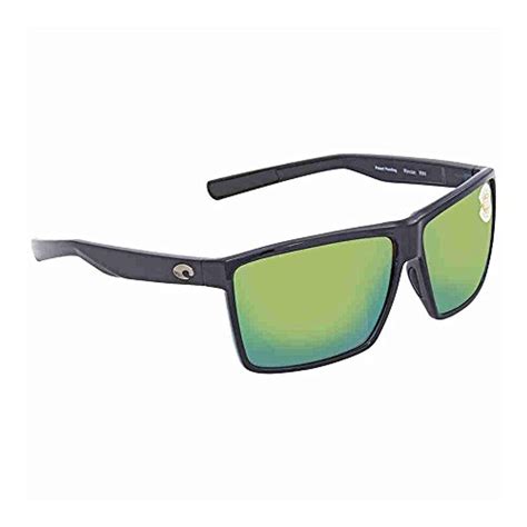 Costa Rincon Sunglasses Shiny Black Green Mirror 580P And Carekit