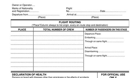 General Declaration Icao Form ≡ Fill Out Printable Pdf Forms Online