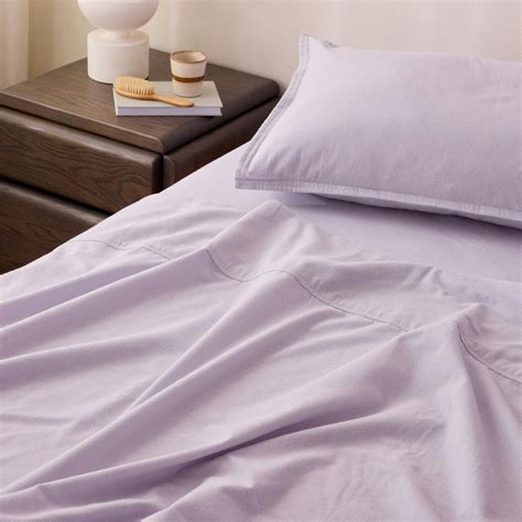 Frankie Flannelette Lilac Bed Sheets Sheet Society