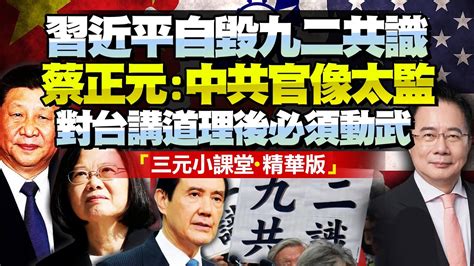 中國寵壞台灣！習近平自毀九二共識！蔡正元：中共官員說話像太監，坑死國民黨！沈逸點燃中國人，對台灣講理也要動武！bnetvnz Youtube