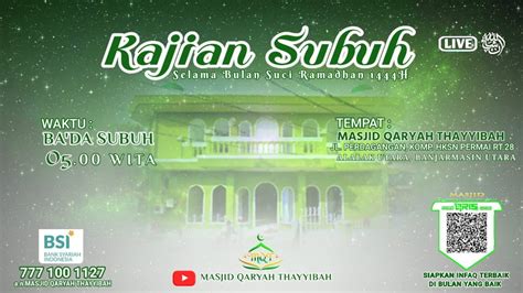 KAJIAN BA DA SUBUH 28 RAMADHAN 1444 H BERSAMA USTADZ H IMANSYAH