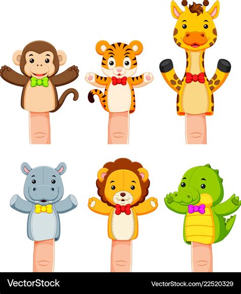 Interesting collection of wild animal hand puppets