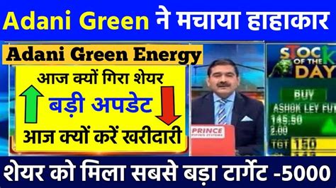 Adani Green Energy Share Latest News। Adani Green Energy Stock News