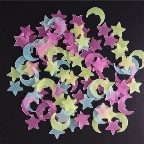 Star And Moon Glow In The Dark Stickers - Multicolor - 200 Pcs | Konga ...