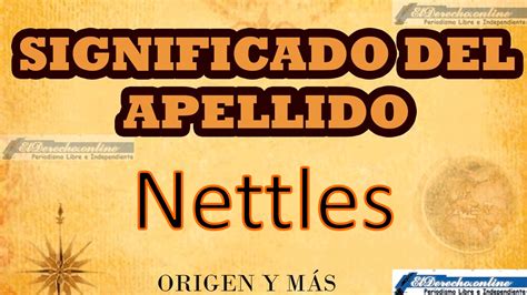 Significado Del Apellido Nettles Origen Y Más 🥇 El Derecho Online【2025