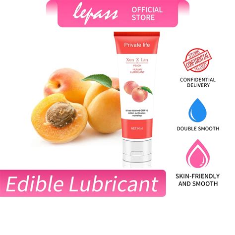 Lepass Peach Edible Fruit Flavored Lubricant Water Based Oral Sex