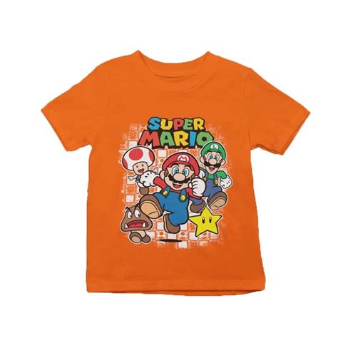 Playera Nintendo Super Mario Talla Manga Corta Estampado Mario Luigi