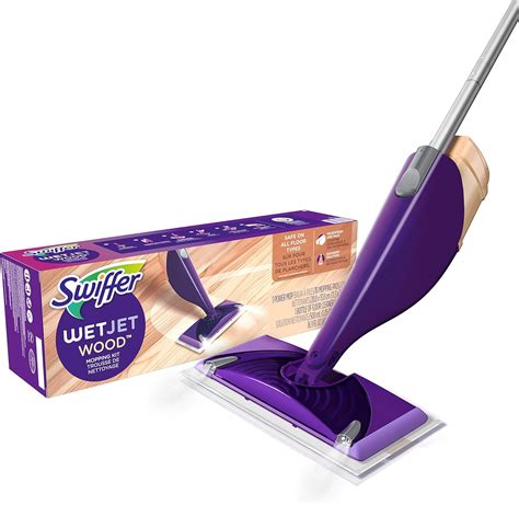 Swiffer Wetjet Kit de démarrage pour balai à franges et nettoyage des