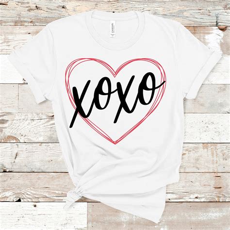 Xoxo Shirt Xoxo Valentines Day Shirts For Woman Heart Shirt Etsy Uk