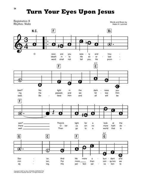 Turn Your Eyes Upon Jesus By Alan Jackson Sheet Music For E Z Play