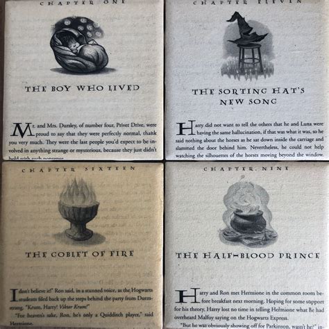 Harry Potter Authentic Book Page Coaster - Etsy