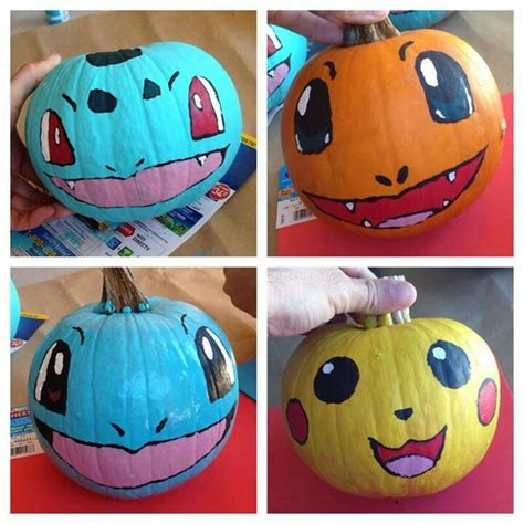 Pokemon Halloween Pumpkins Painted Pokemon Pumpkin Halloween Pumpkins