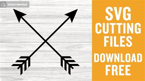 Crossed Arrows Svg Free Cut File For Cricut Youtube