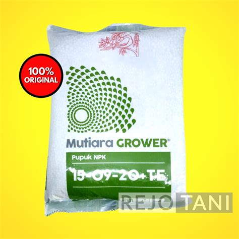 Jual PUPUK NPK MUTIARA GROWER 1 KG KEMASAN PABRIK ASLI 100 Shopee