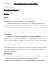 Intro To Arch Reading Summary Pdf Anth Intro To Archaeology