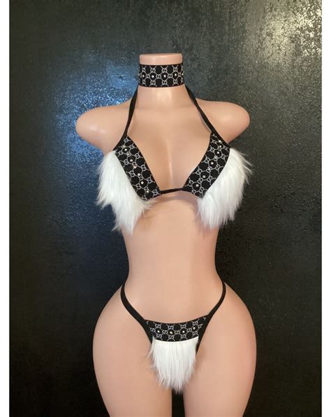 Faux Fur Bikini Set Copy Ultravixen Dancewear