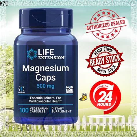 Life Extension Magnesium Caps 500 Mg 100 Vegetarian Capsules☝ Lazada