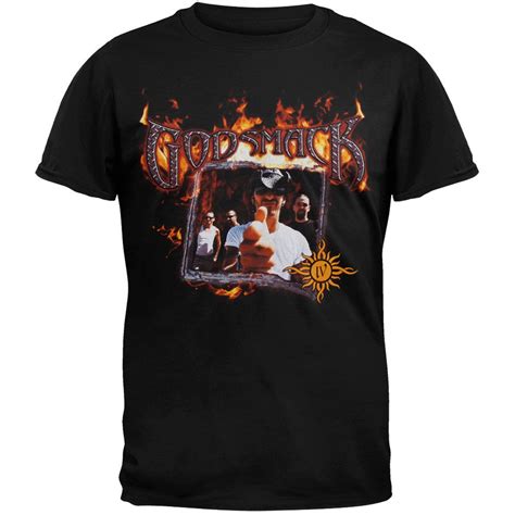 Godsmack Photo Fire 06 Tour T Shirt Old Glory