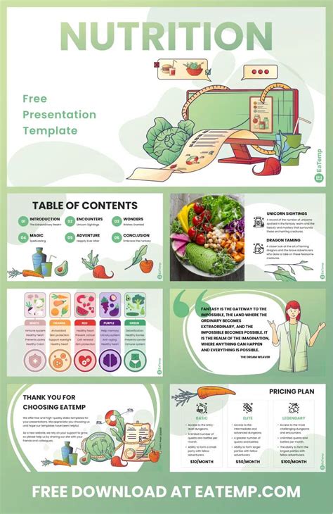 Nutrition Powerpoint Presentation Template Eatemp