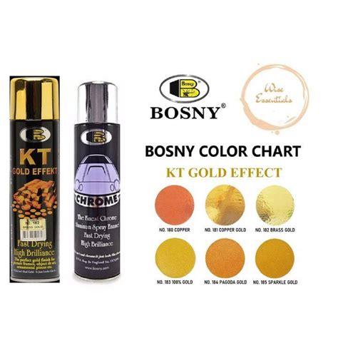 Bosny Kt Gold Effect Chrome Finish Spray Paint Lazada Ph