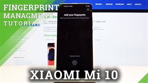 How To Setup Fingerprint In Xiaomi Mi Fingerprint Protection Youtube