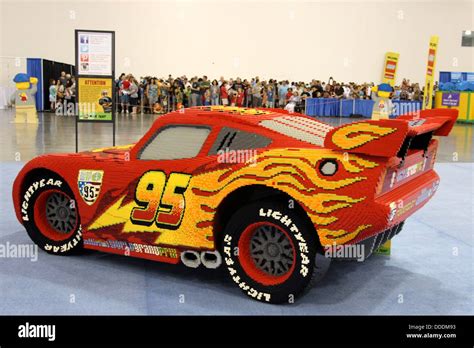 Lightning McQueen from Disney Pixar Cars is made from 360,000 LEGO ...