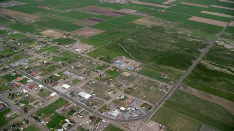 5 5K Stock Footage Aerial Video Of Circling A Small Rural Town And