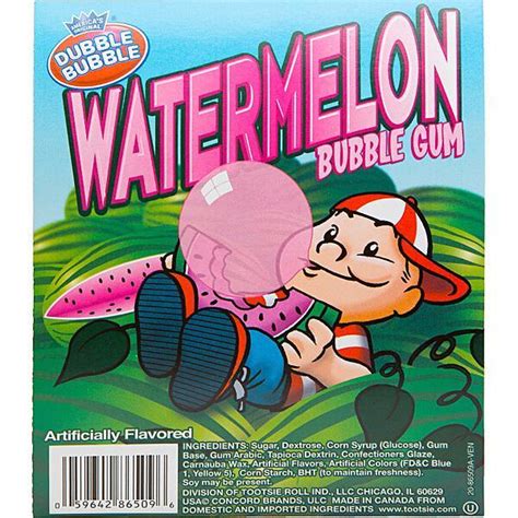 Dubble Bubble Watermelon 1 Inch Gumballs 850 Piece Case Candy Warehouse