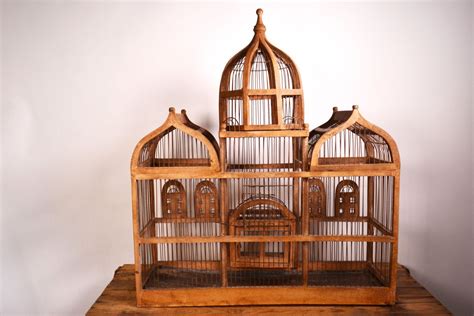 Victorian Bird Cage Large Wooden Bird House Antique Bird Etsy