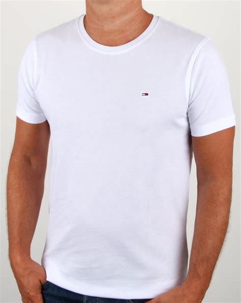 Tommy Hilfiger Cotton Crew Neck T Shirt White 80s Casual Classics