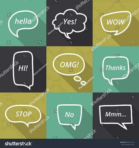 Set Speech Bubble Icons Shadows Your Stock Vector Royalty Free 450101248