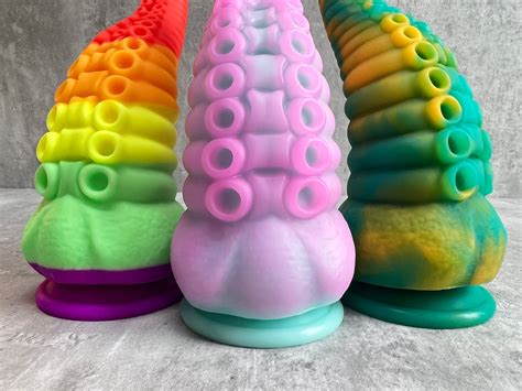 Colorful Octopus Realistic Dildo Tentacle Adult Toy Anal Plug Etsy