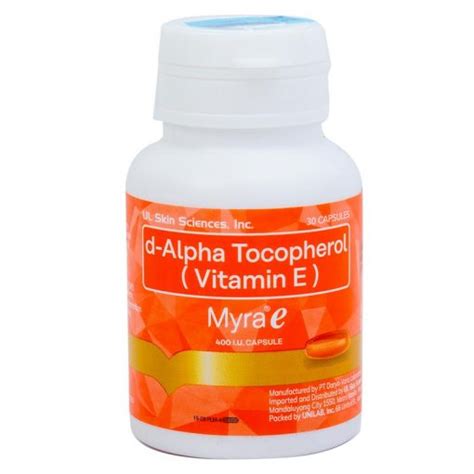 Myra E 400 IU Vitamin E D Alpha Tocopherol 30 Capsule Souqke