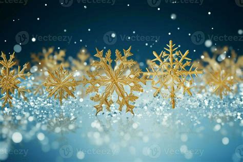 Ai Generated Snowflakes Gracefully Decorating A Winter Wonderland