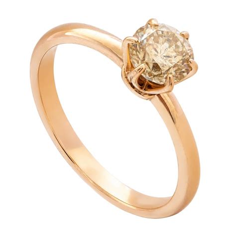 Tcw Diamond Ring Kt Pink Gold Ring Ct Catawiki