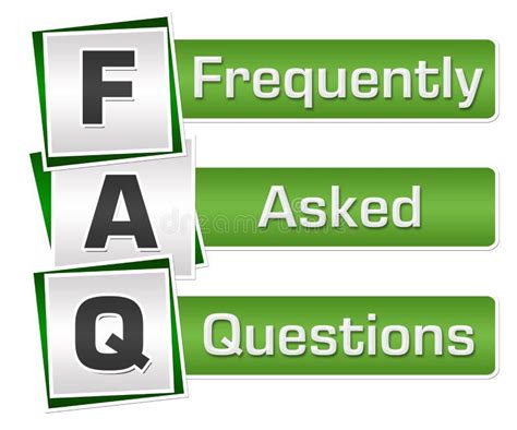 Faq Frequently Asked Questions Blue Green Stripes Banner Stock